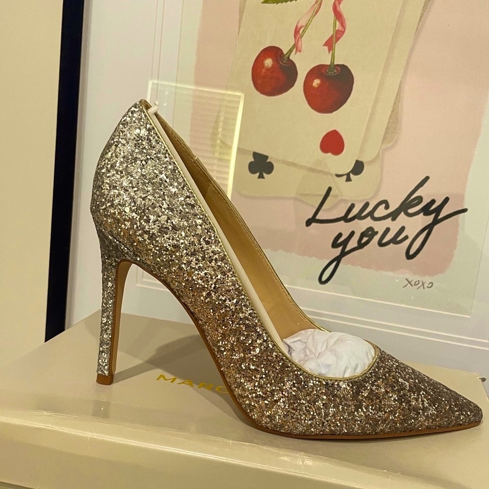 Marc Fisher Silver Gold Heels